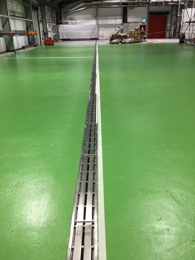 industrial green floor
